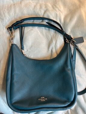NWOT C9190 COACH JULES HOBO Turquoise/silver hardware